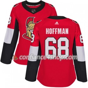 Adidas Maillot de Hockey Ottawa Senators Mike Hoffman 68 2017-2018 Rouge Authentic - Femme